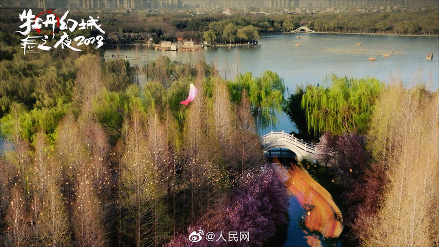 美しき「牡丹幻城の夜」の没入型体験　河南省