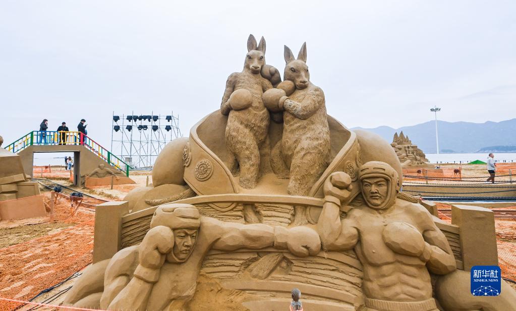「舟山国際砂の彫刻フェスティバル」が開幕　浙江省