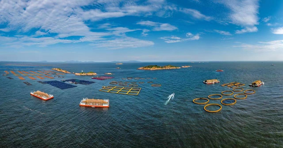 福州市連江県は近年、「100台1万トン」深海・遠洋養殖プロジェクトを持続的に推進している。（画像提供は連江県メディアコンバージェンスセンター）