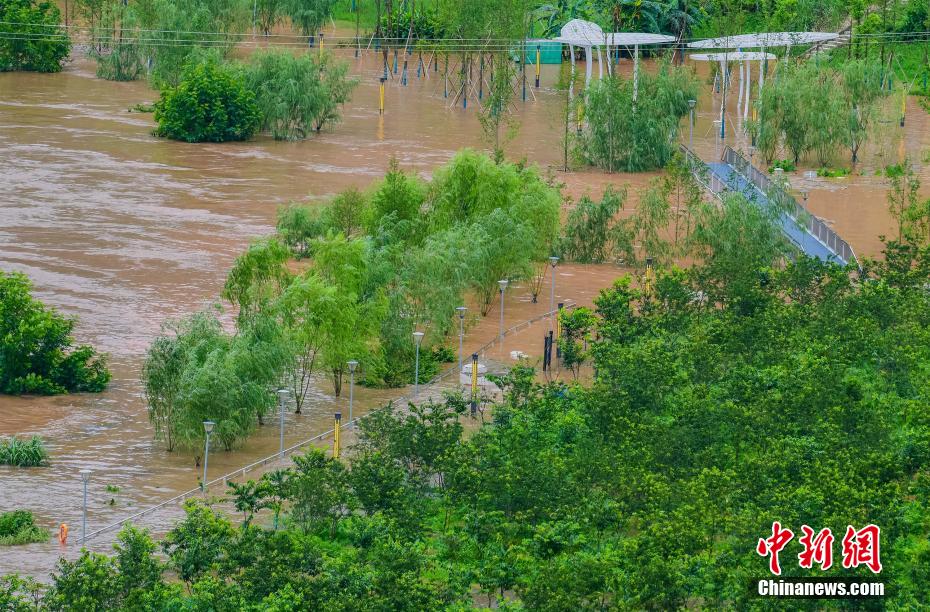 重慶流れる綦江が警戒水位超える　今年初の中・小河川洪水に
