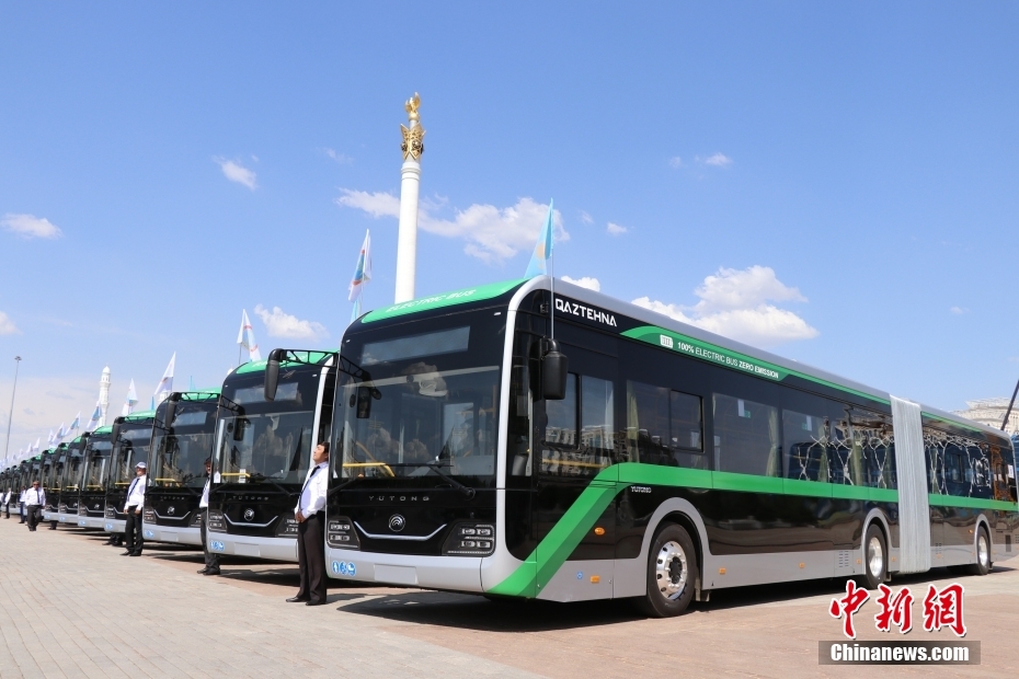 中国製の新エネバスがカザフスタンに引き渡し