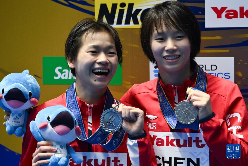 女子10メートル高飛込で中国が金・銀メダル　世界水泳選手権2023福岡