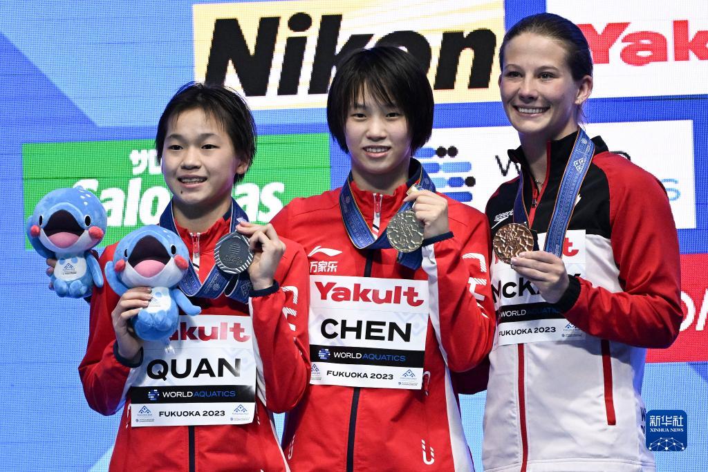 女子10メートル高飛込で中国が金・銀メダル　世界水泳選手権2023福岡