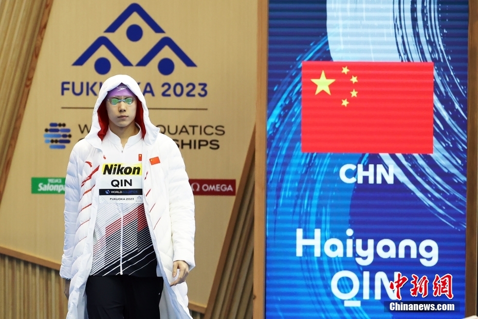 男子50メートル平泳ぎで中国の覃海洋選手が決勝進出　世界水泳選手権2023福岡大会