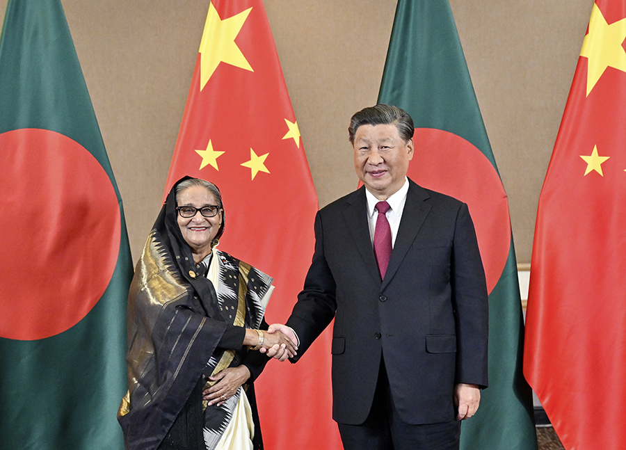 習近平国家主席がバングラデシュのハシナ首相と会談
