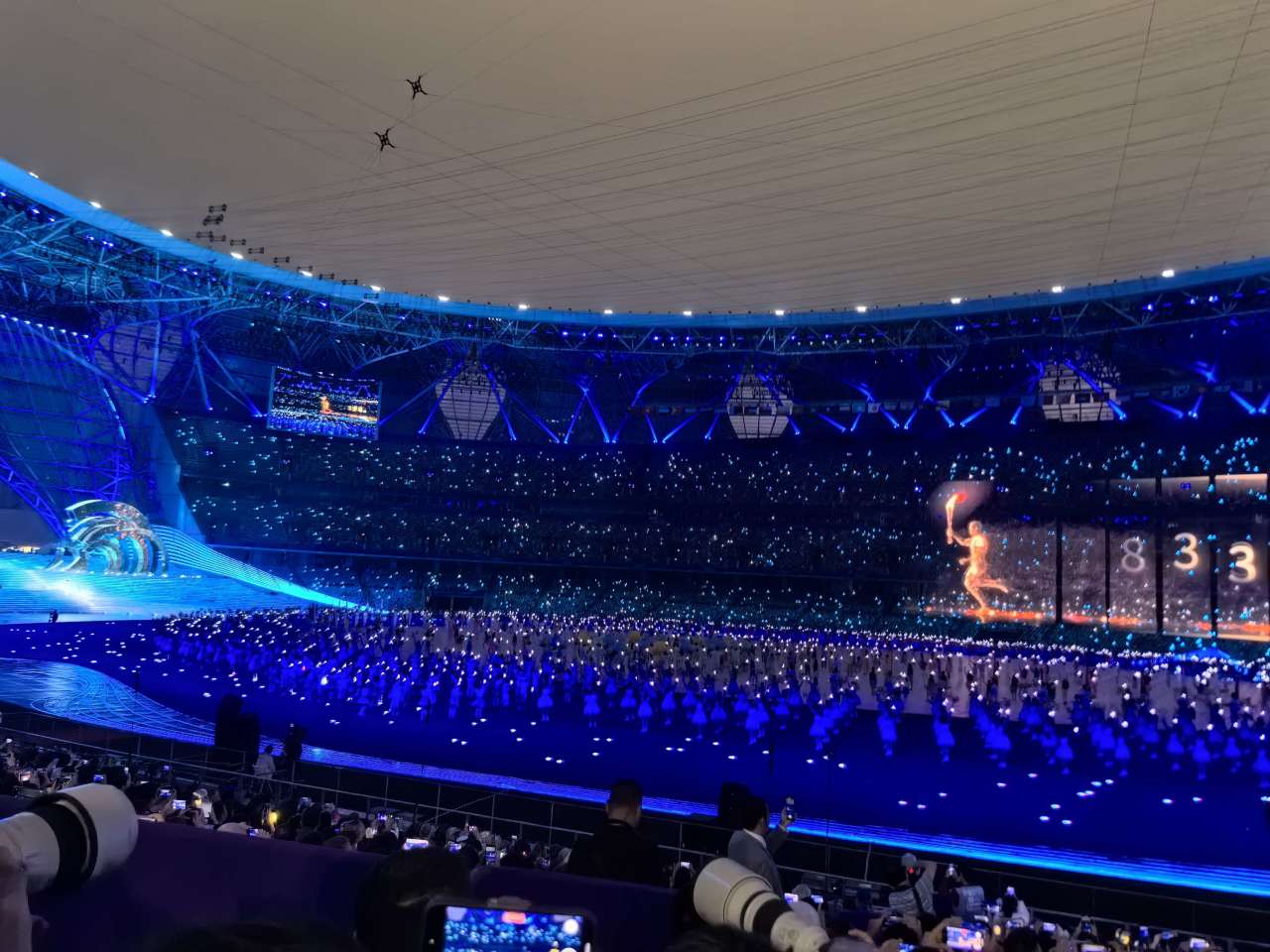 アジア競技大会史上初の「デジタル＋リアル」融合の聖火点灯