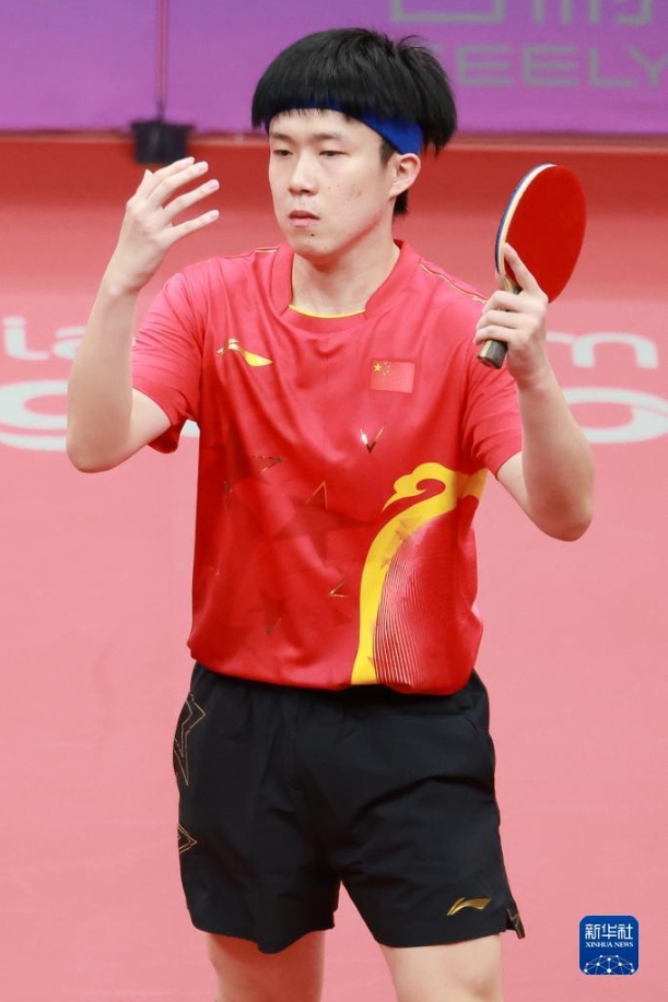 杭州アジア大会の卓球男子団体予選　中国がサウジに勝利
