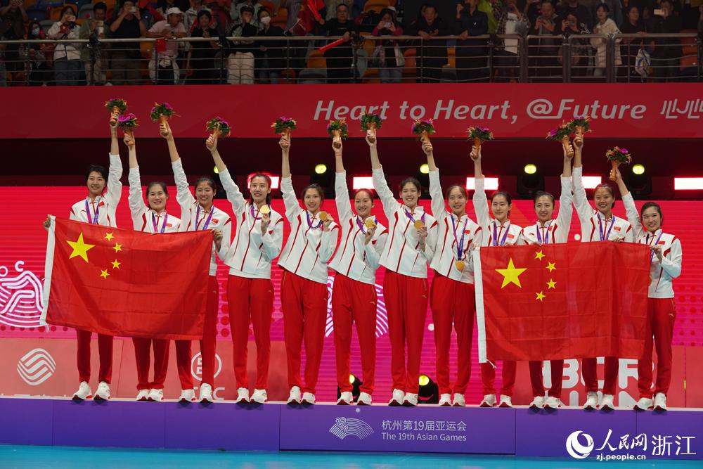 杭州アジア大会女子バレーボール、中国が日本を制して優勝