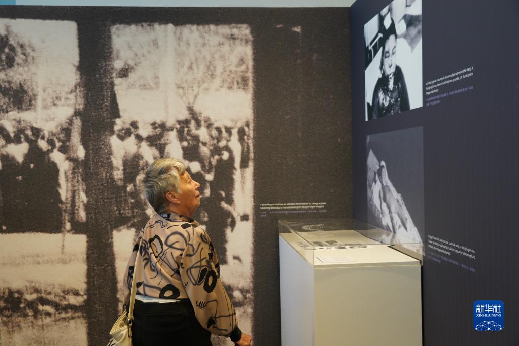 ハンガリーのブダペストで開幕した「世界の記憶、平和の未来図――南京大虐殺史実展」を観覧する来場者（10月30日撮影・陳浩）
