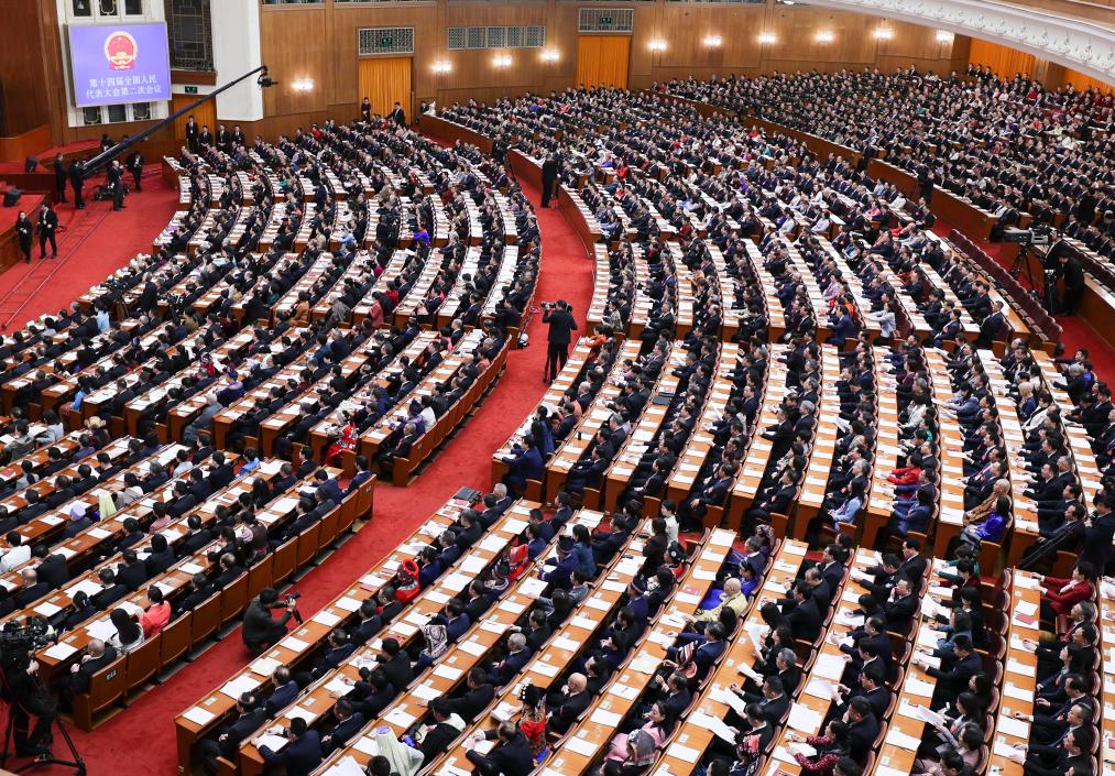 第14期全人代第2回会議の第2回全体会議が開催　習近平氏ら党・国家指導者が出席