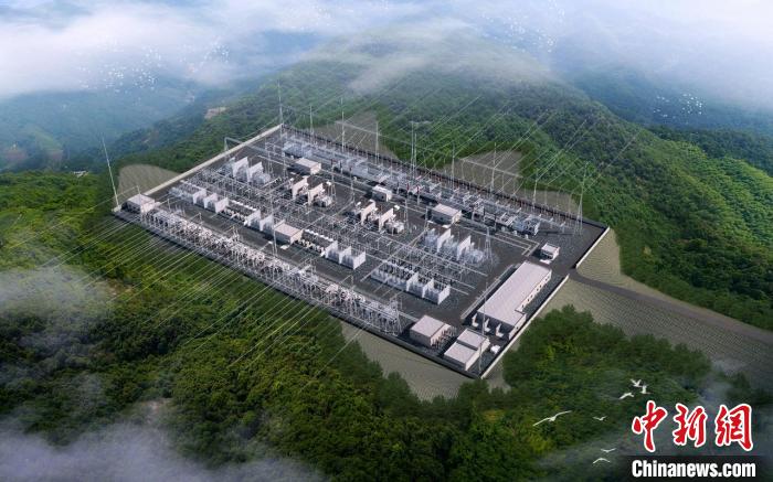 500kV潘村変電所の設計図。画像提供は国網浙江省電力有限公司