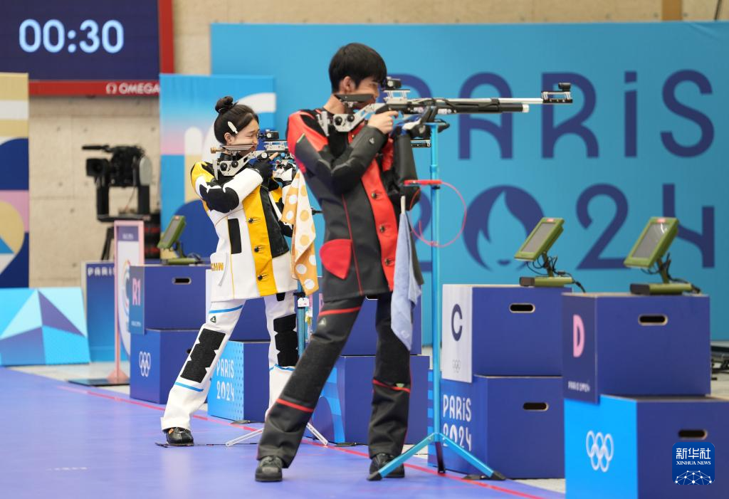 射撃混合の中国ペアが大会最初の金メダル　パリ五輪