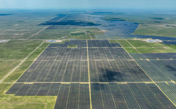 蒙西藍海太陽光発電所が系統接続・発電開始した。画像提供は取材先