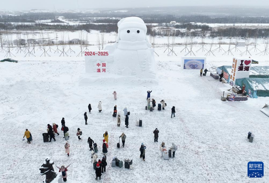 黒竜江省に寒波襲来、広い範囲で大雪に