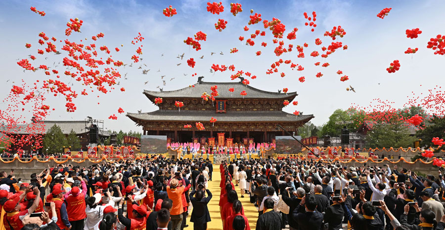 山西省高平市で中華の始祖「神農炎帝」を祀るイベント
