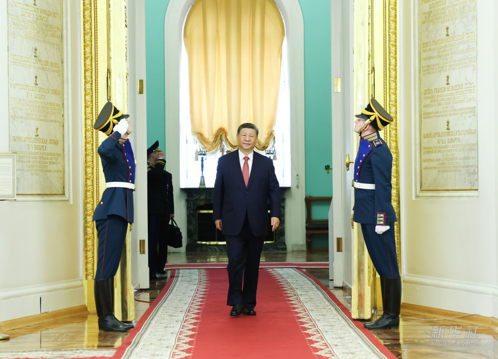 習近平国家主席がロシアのプーチン大統領主催の歓迎式典に出席