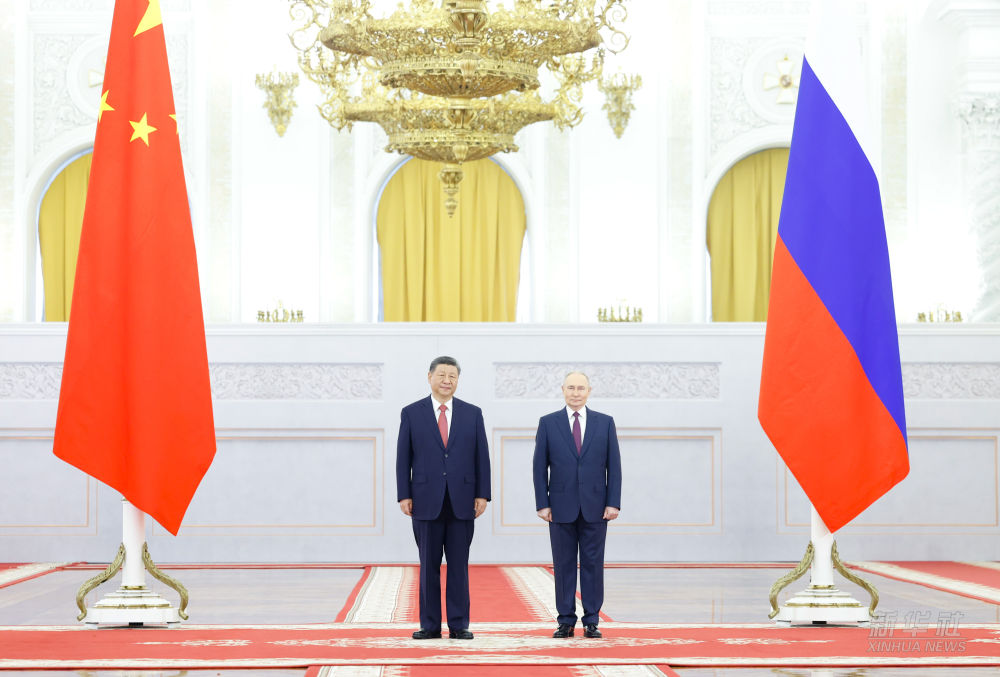 習近平国家主席がロシアのプーチン大統領主催の歓迎式典に出席
