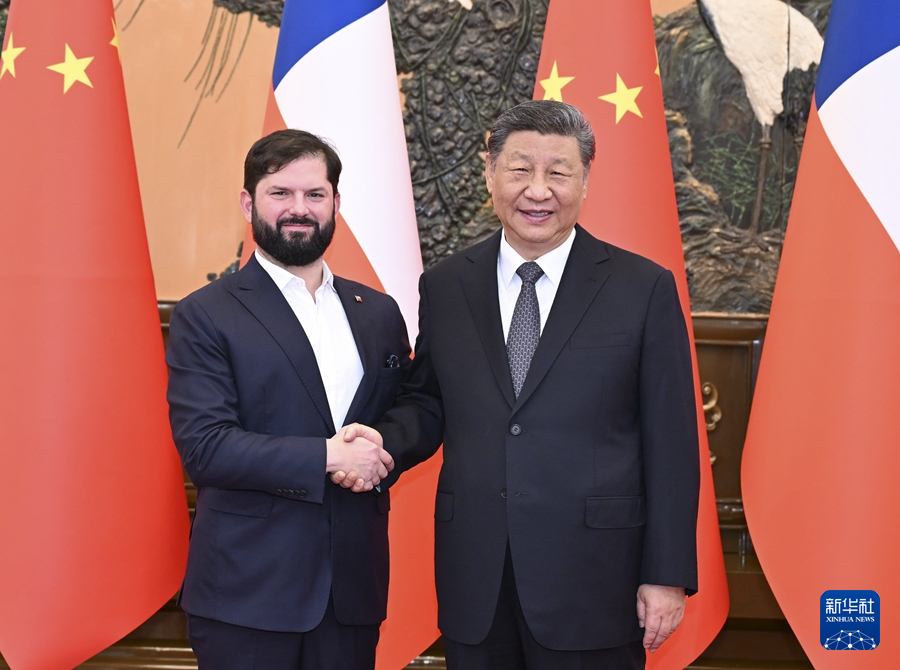 習近平国家主席がチリのボリッチ大統領と会談