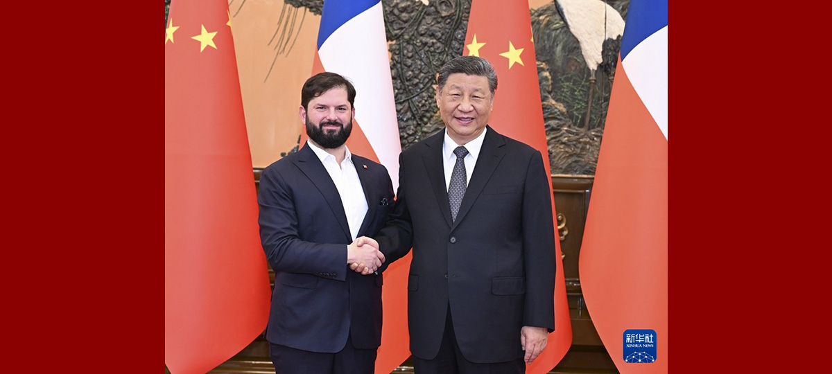 習近平国家主席がチリのボリッチ大統領と会談