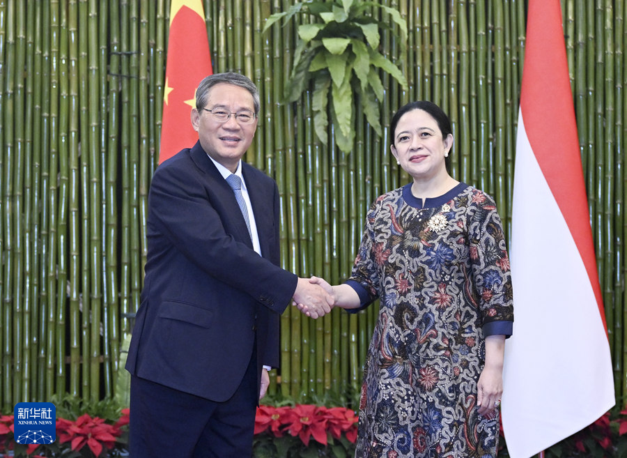 李強総理がインドネシアのプアン国会議長と会談
