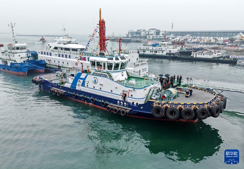 中国初の水素・電動タグボートが青島港に配備　 複数の技術的空白を埋める