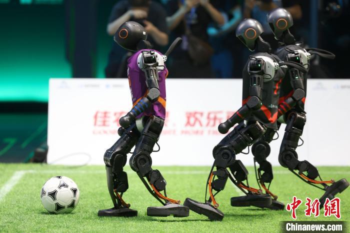 2025RoBoLeagueロボットサッカーリーグの決勝戦。撮影・富田