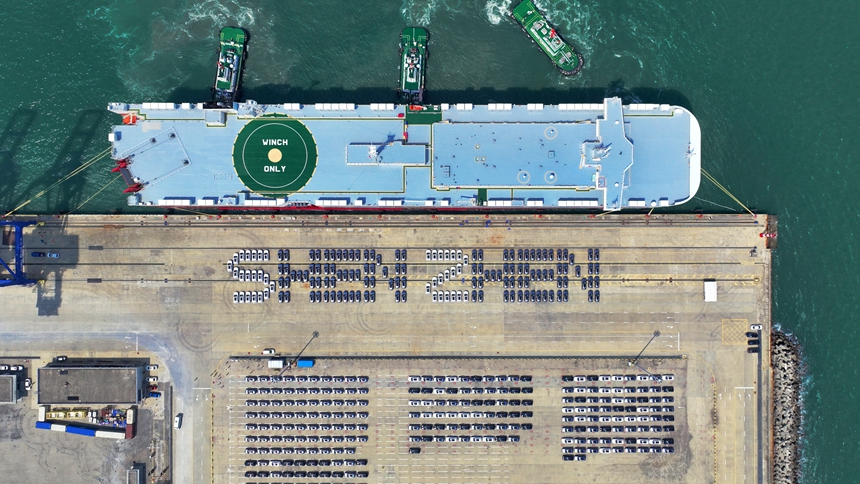 深汕協力区産の新エネ車1100台超が船積みされ海外へ