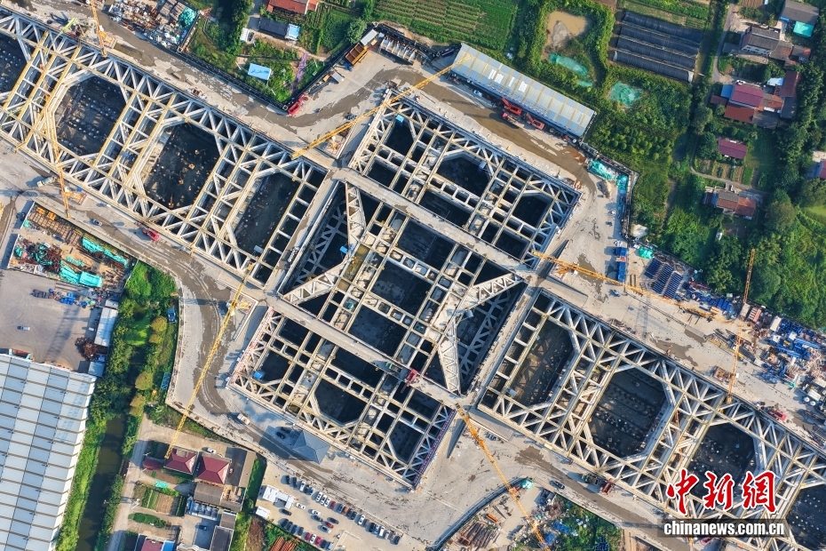 「上海-南京-合肥高速鉄道」の建設加速　海門北駅の工事進捗率は7割超