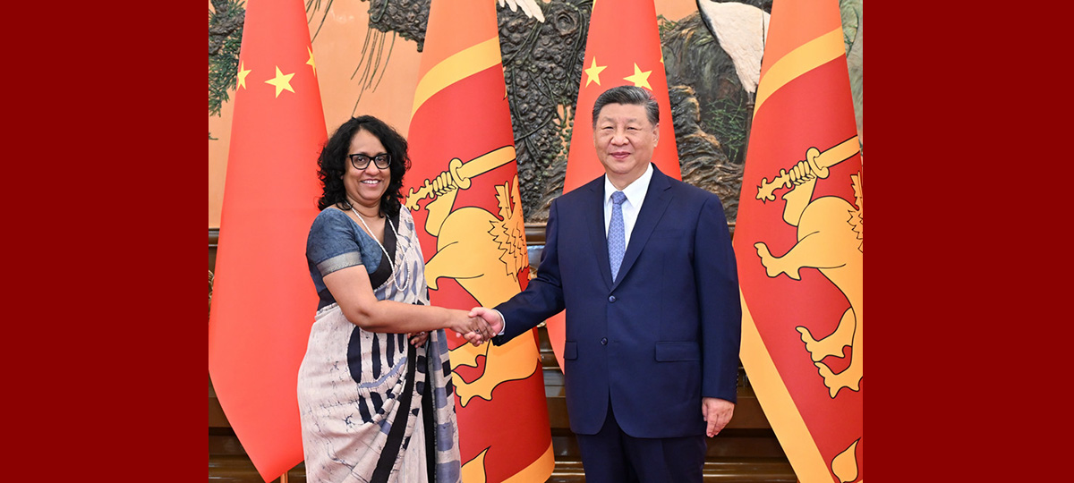 習近平国家主席がスリランカ首相と会談