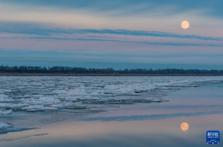 今年最大の満月、明るくくっきりと夜空に出現