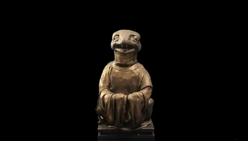 鄒明磊さんがスイーツで再現した「圓明園の巳蛇」(写真提供・取材対象者)。