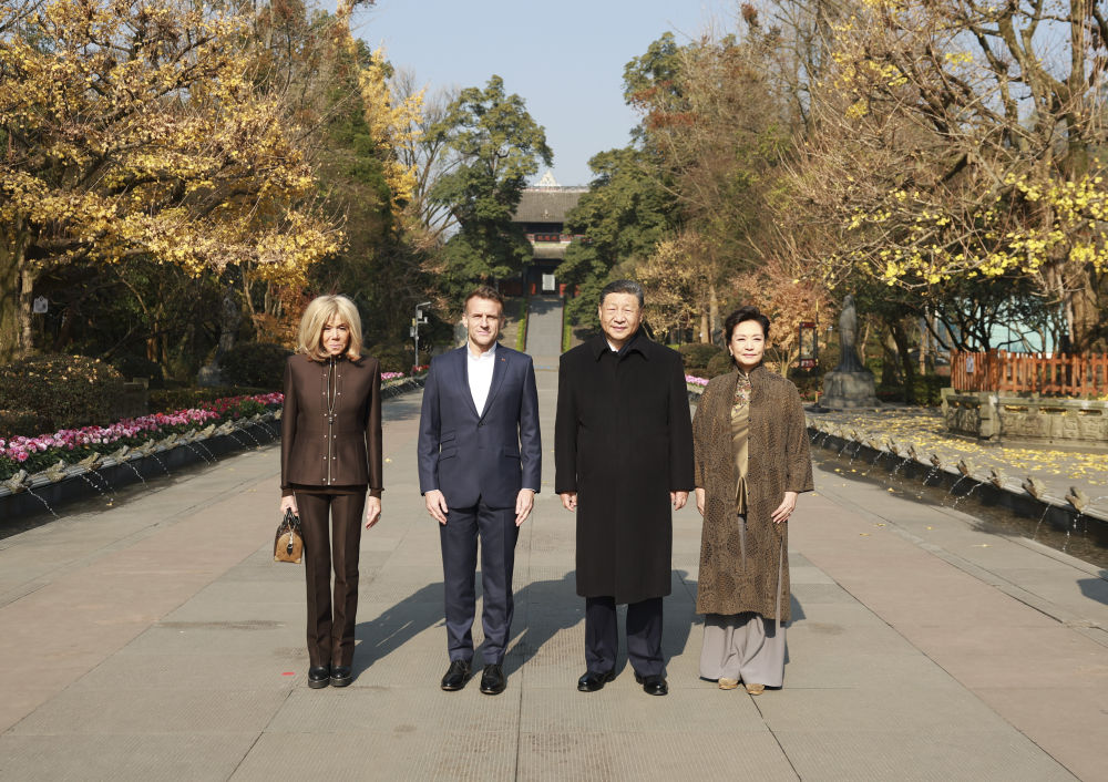 習近平国家主席がマクロン仏大統領と成都で友好交流