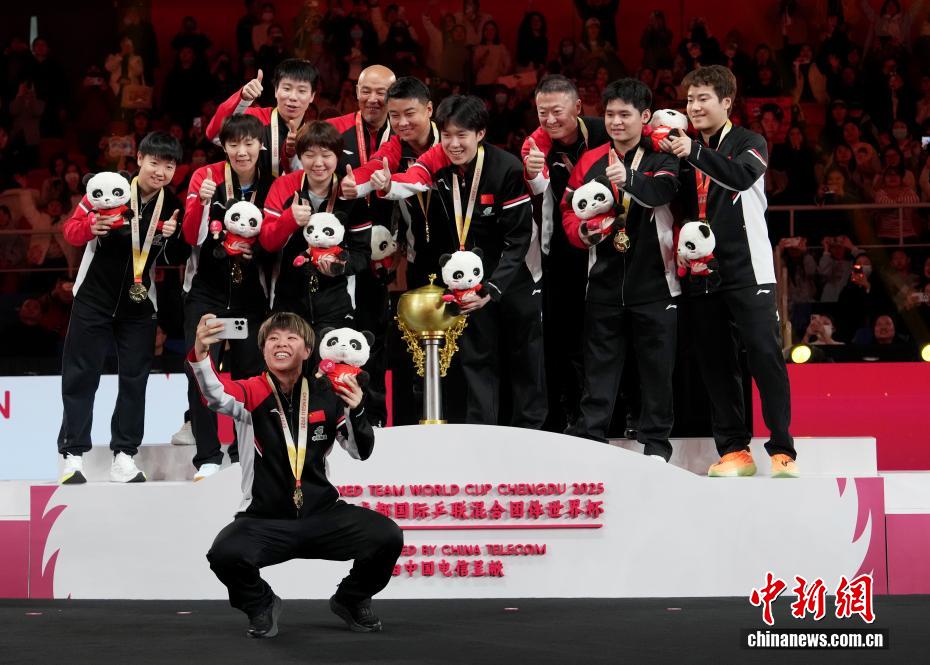 ITTF混合団体ワールドカップ　中国が8対1で日本に完勝し3連覇