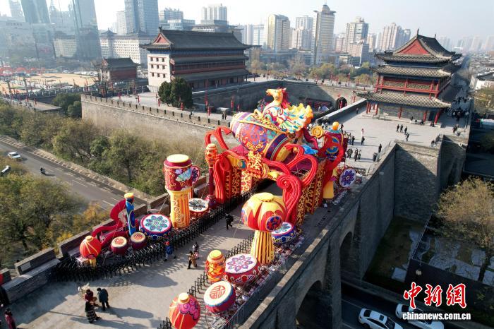 準備作業が着々と進められている「2026年西安城壁灯会」　陝西省