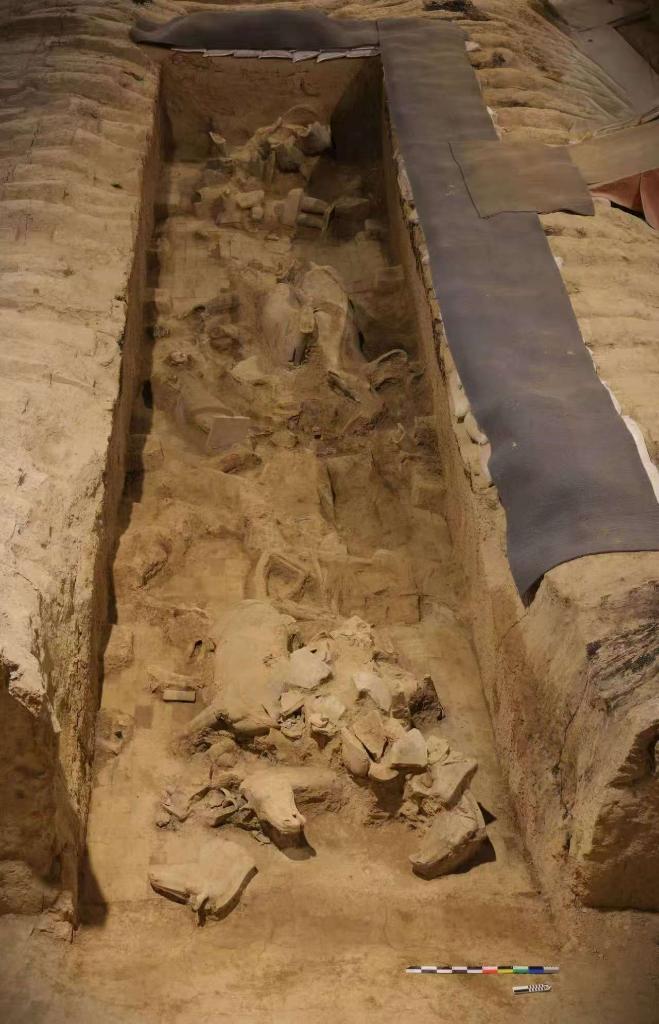 秦兵馬俑の考古学的新発見、2号坑から戦車2両を発掘