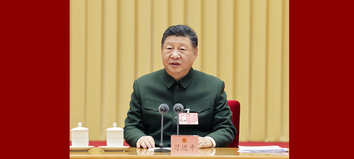 習近平総書記、解放軍・武装警察部隊代表団全体会議に出席