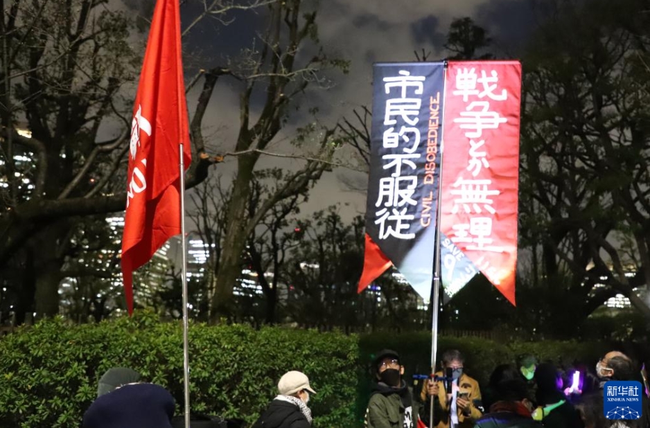 日本の国会議事堂前で約1万人が抗議集会　高市政権の危険な政策に反対