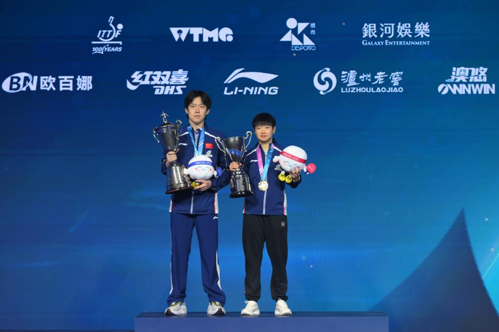 卓球シングルスの国際大会　孫穎莎が3連覇、王楚欽が初優勝
