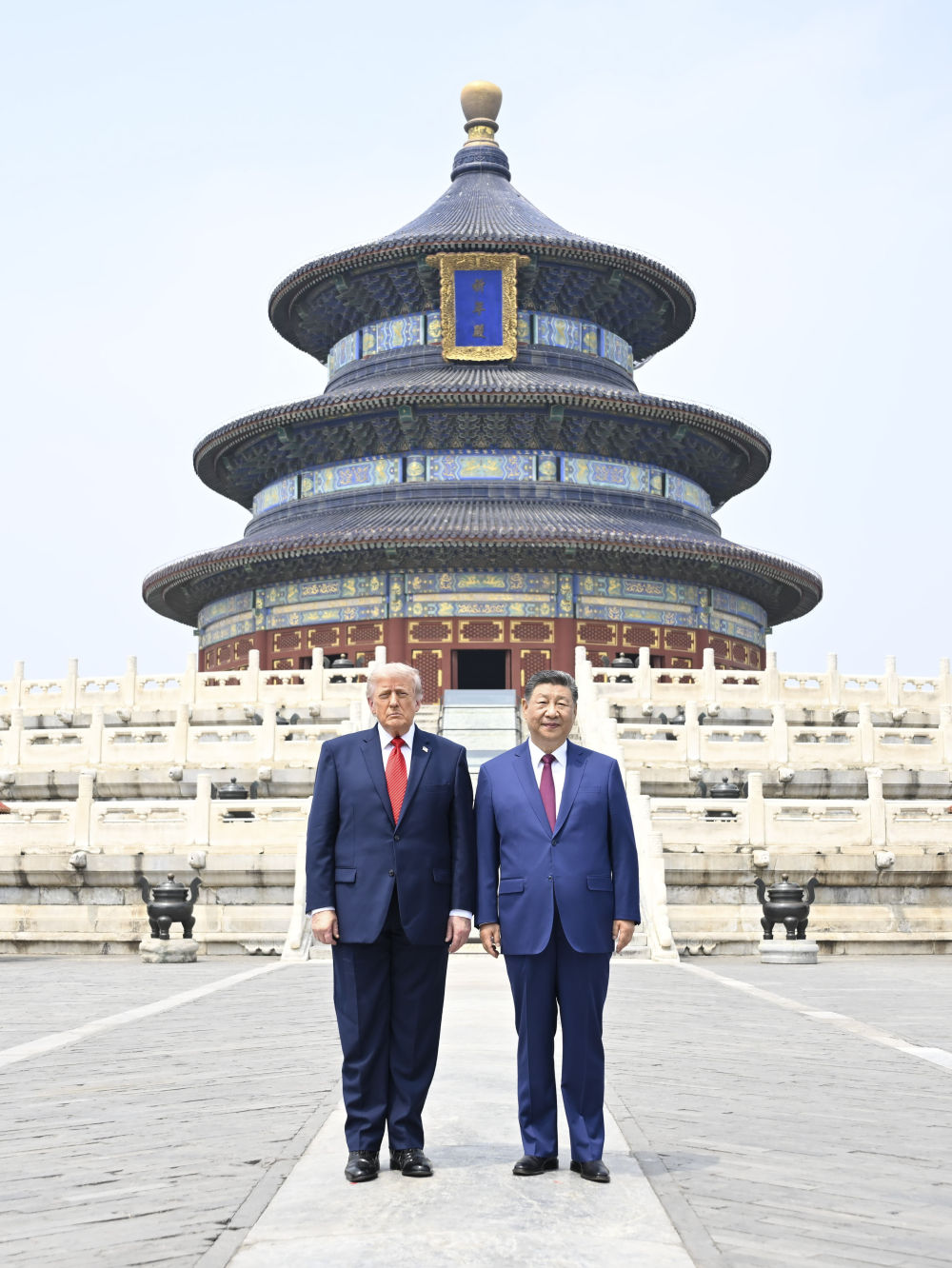 習近平国家主席とトランプ米大統領が天壇公園を見学