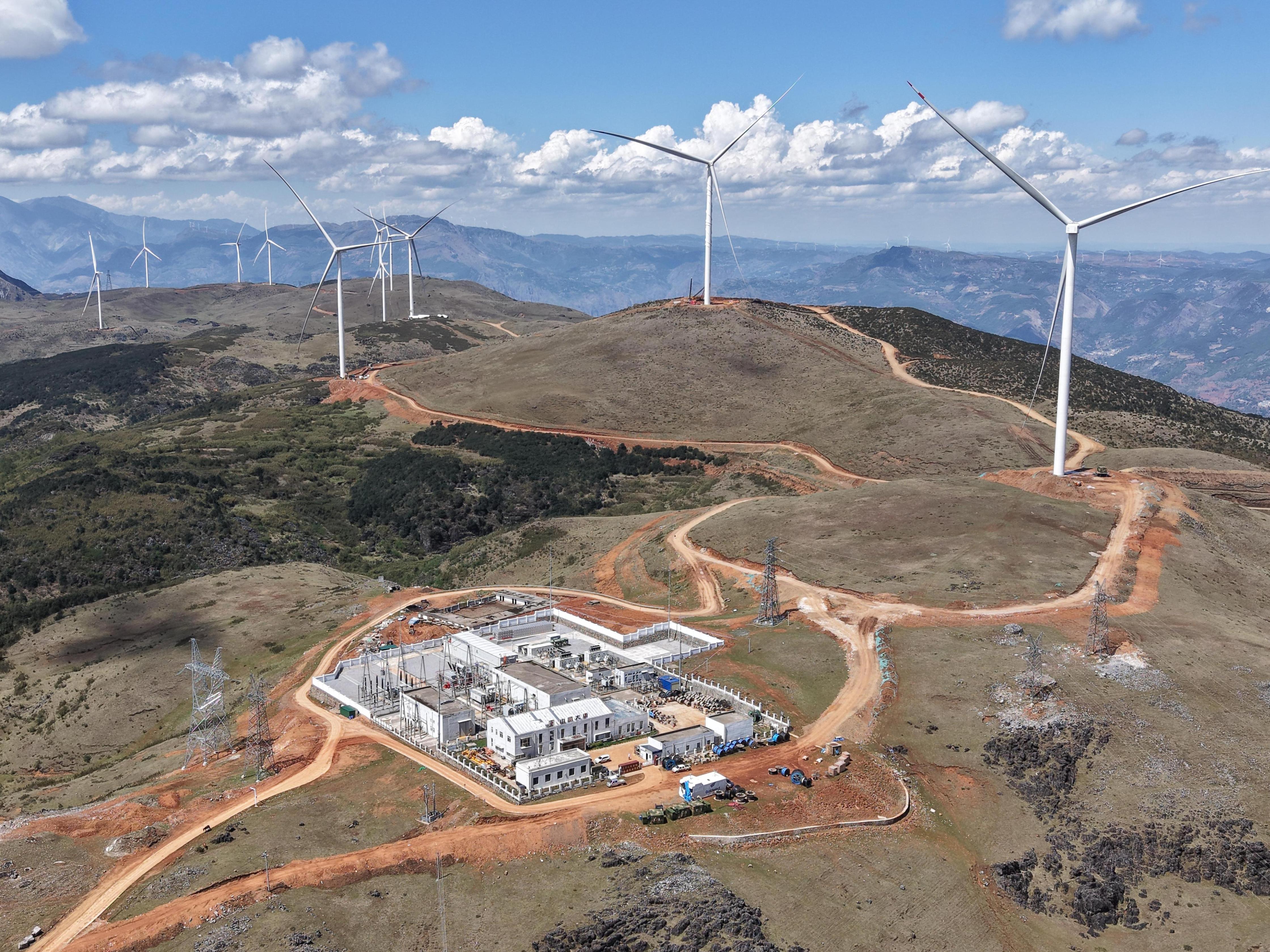 単一設備容量が中国最大となる高原・山地風力発電プロジェクトが系統接続