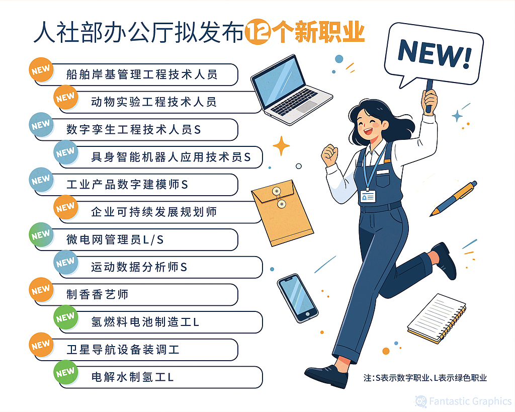 【音声ニュース】運動データ分析者やお香制作者など12の新職業が公示