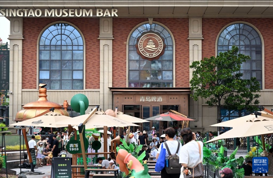 青島ビール博物館の外観（8月27日撮影・李紫恒）。