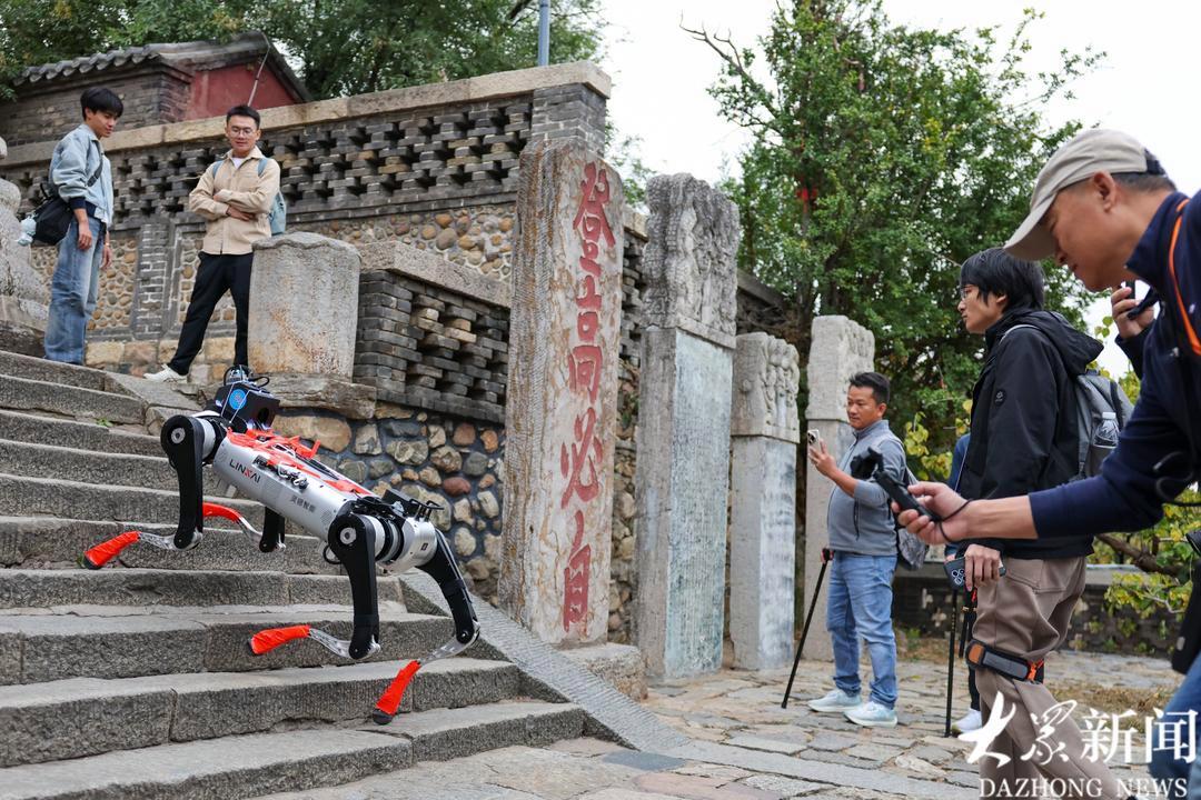 最強の登山ロボットを決する第1回CMG世界ロボット泰山登山大会の順位決定戦が開幕