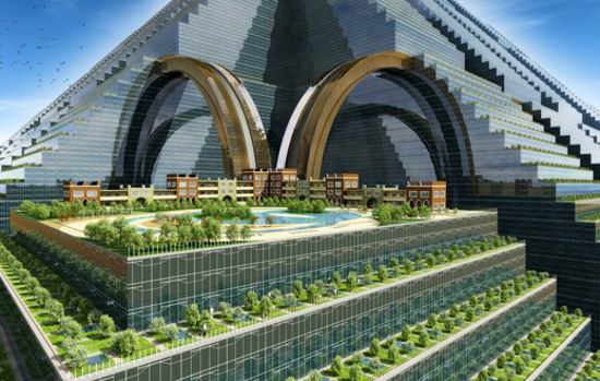 未来の9大エコ建築を紹介 ３ ドバイのピラミッド都市