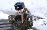 ウクライナの美人女性兵士コンテスト