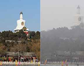 北京の濃霧の実態は？写真で比較