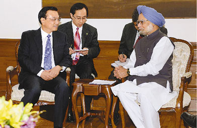 李克強総理とインドのシン首相が会談