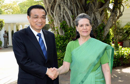 李総理がインド国民会議の総裁と会見