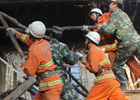 甘粛省の地震　救援作業