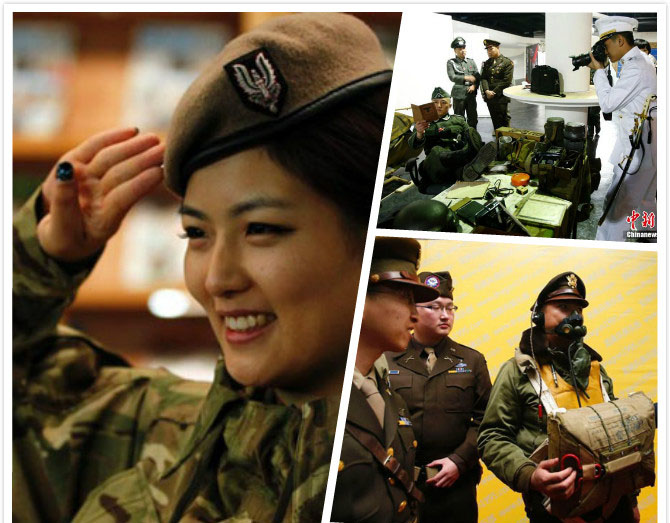 「多国部隊」が北京で軍服のショー 